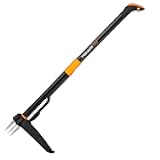 Fiskars Xact Weed Puller, Length: 1 m, Stainless Steel Handle/Plastic Handle, Black/Orange, 1020126