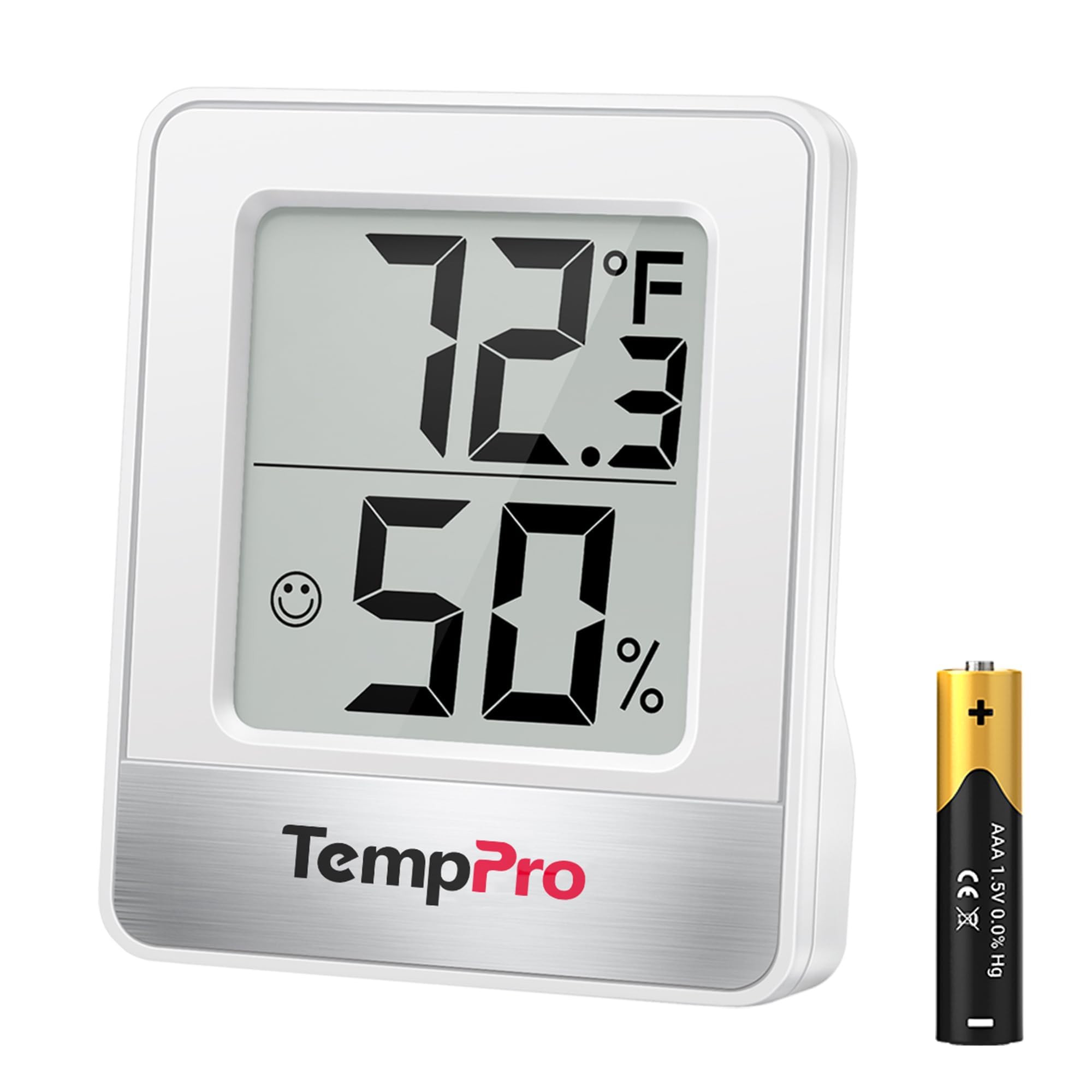 TempPro TempAir Digital Hygrometer Indoor Thermometer Humidity Meter | Room Thermometer with Temperature and Humidity Monitor, Mini Indoor Hygrometer for Home, Greenhouse, Cellar, Office, Bedroom