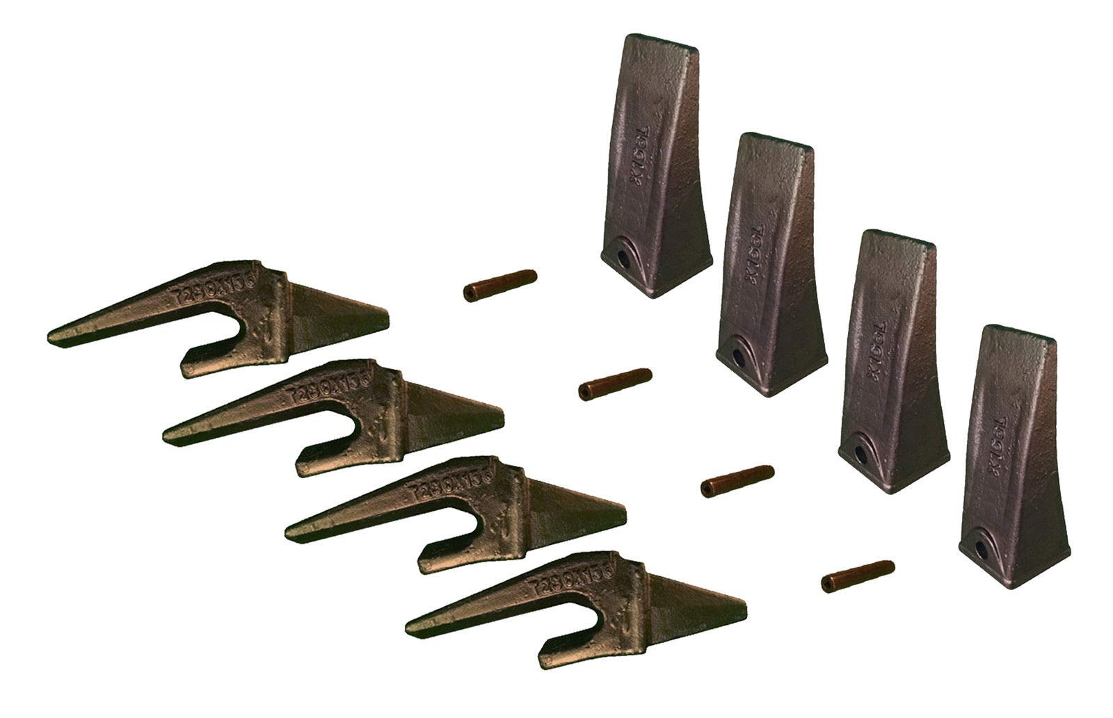 Amazon.com: 4 - Mini Excavator Bucket Teeth, weld-on Shanks & Pins
