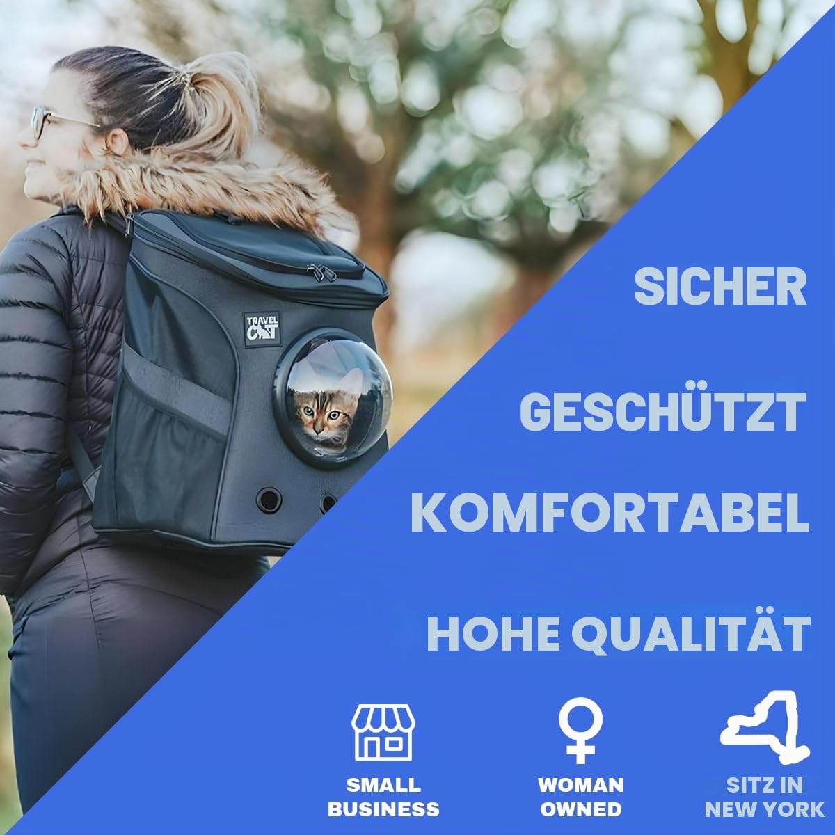 Fat Cat Katze Rucksack Carrier Rucksack – Cat für Katzen von