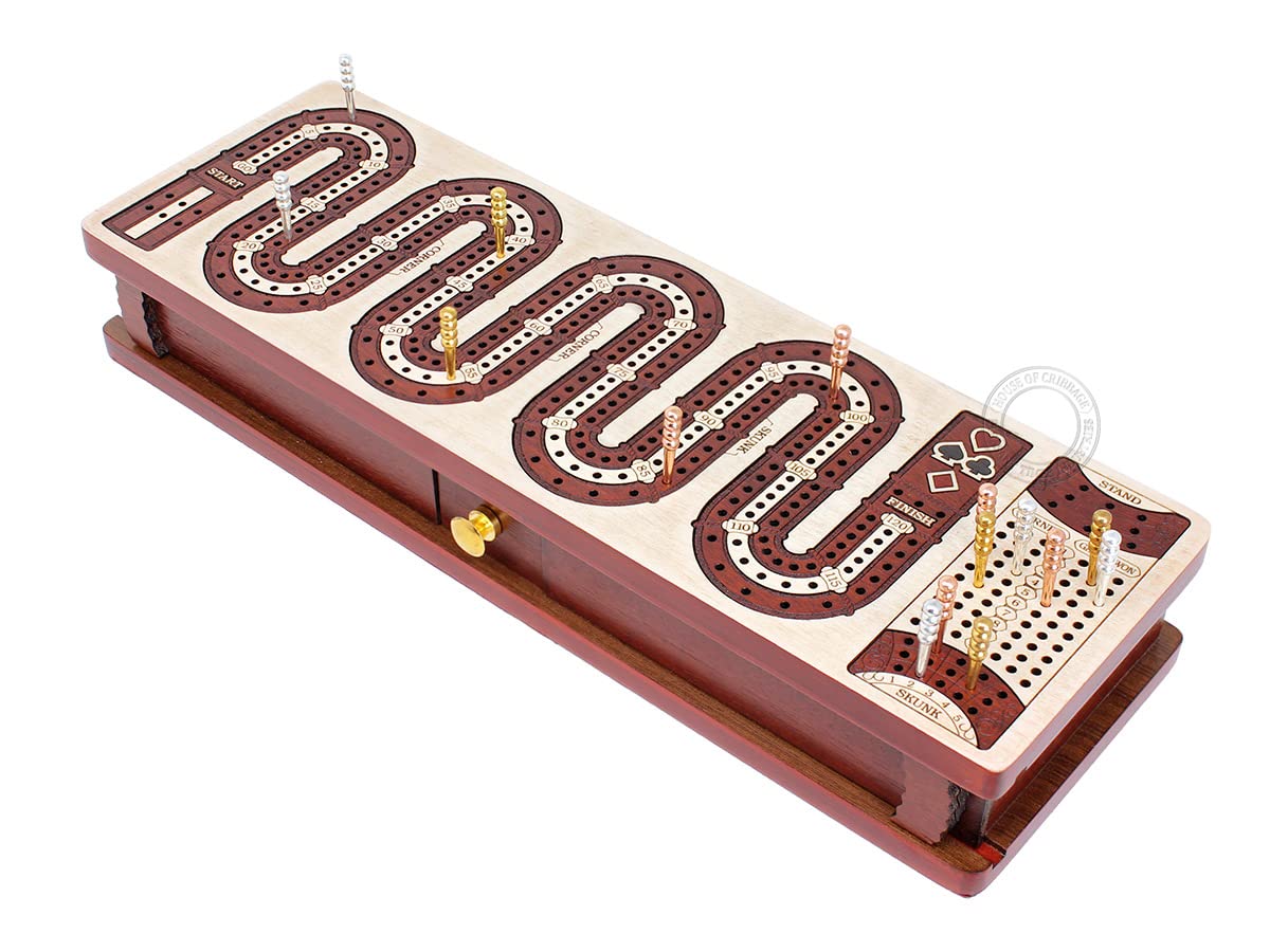 Amazon.co.jp: House of Cribbage - 連続クリベッジボード 象眼