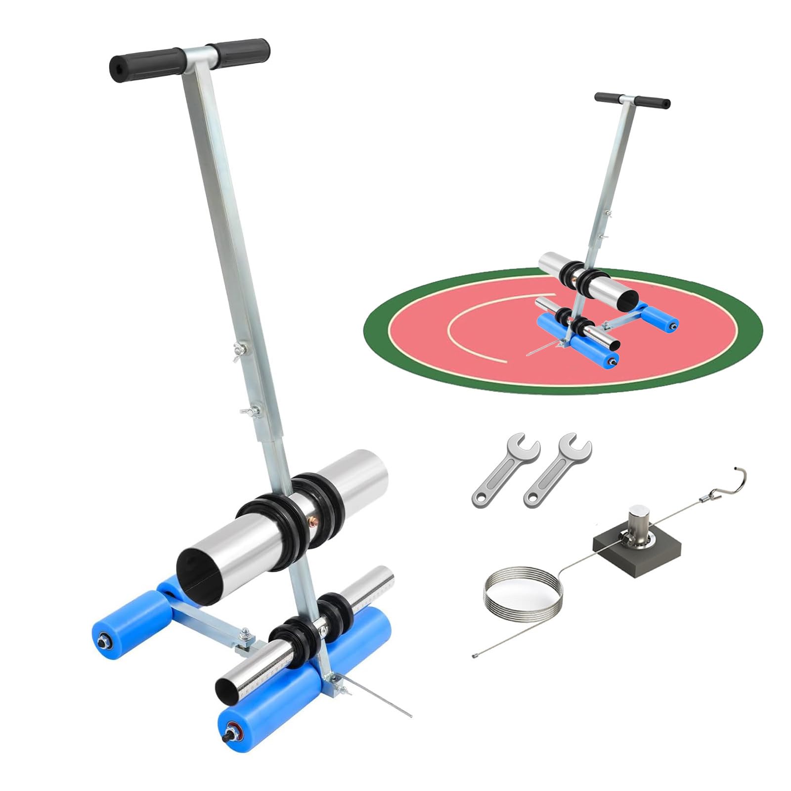 Macchina Traccialinee per Parcheggi, Macchina Traccialinee per Campi da Gioco Regolabili, Macchina per Tracciare Linee di Campo con Kit Circolare, per Calcestruzzo, Asfalto