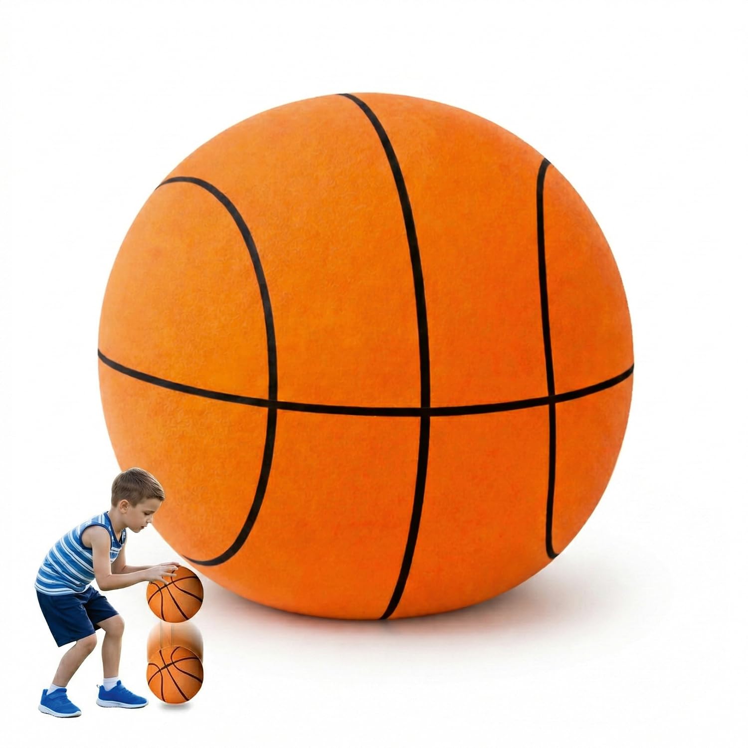 AirSlam® Silent Foam Basketball 24 cm | Indoor Game for Kids | Noiseless | Silent Ball | Washable, Durable & Resilient Toy | 100% Fun | OriginalCorner® — image 1