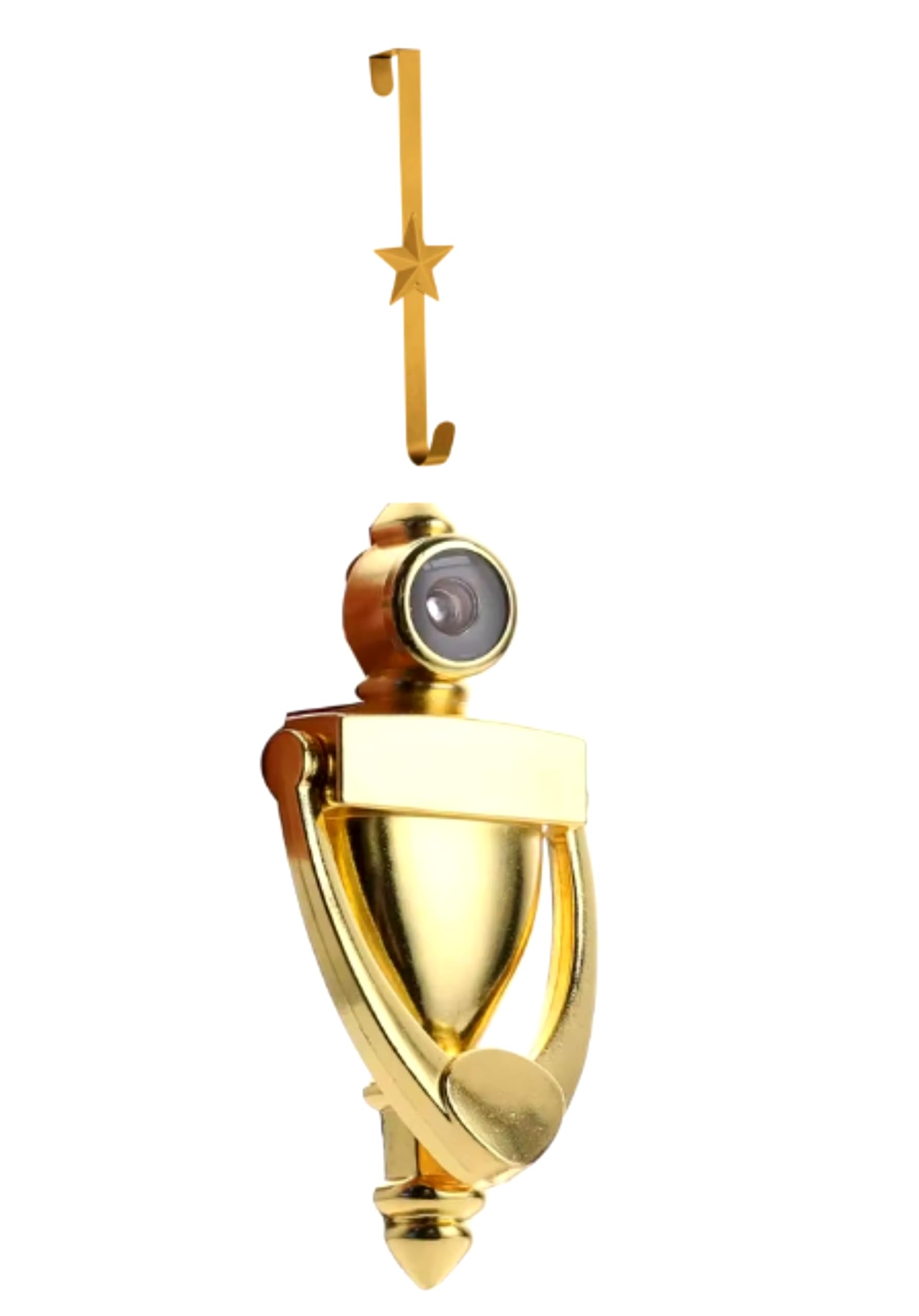 CEENAZ Traditional Door Knocker with Built-in Door Viewer and Matching Over-The-Door Wreath Hanger