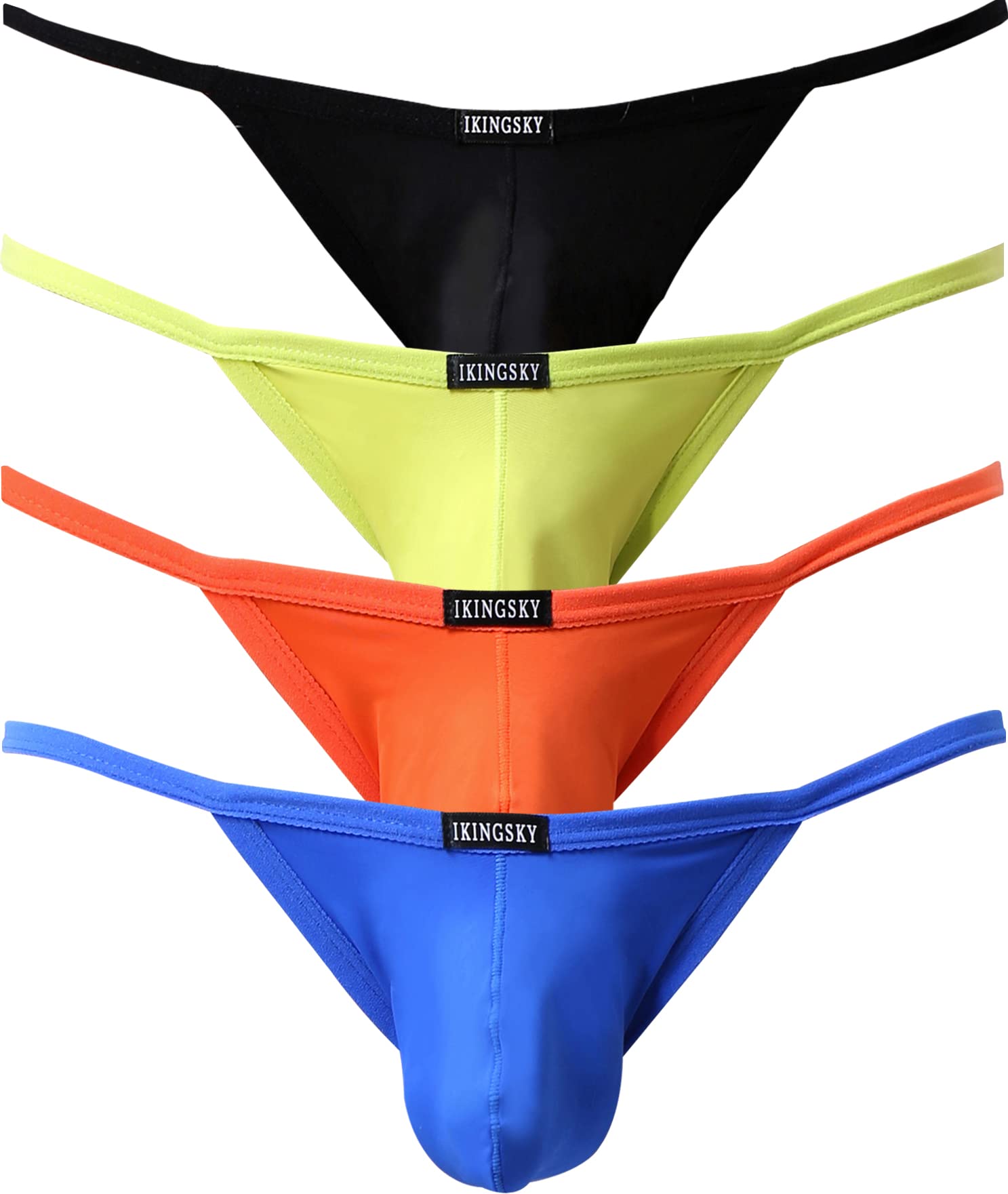 iKingsky String sous-vêtements Homme Hipster Push up Soyeux Tanga pour Homme avec Dos en T