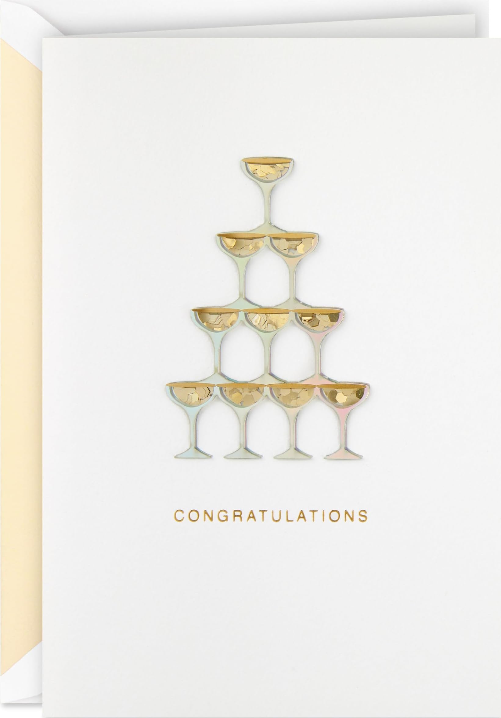 Hallmark Champagne Wedding Card - Cheers to Love -1