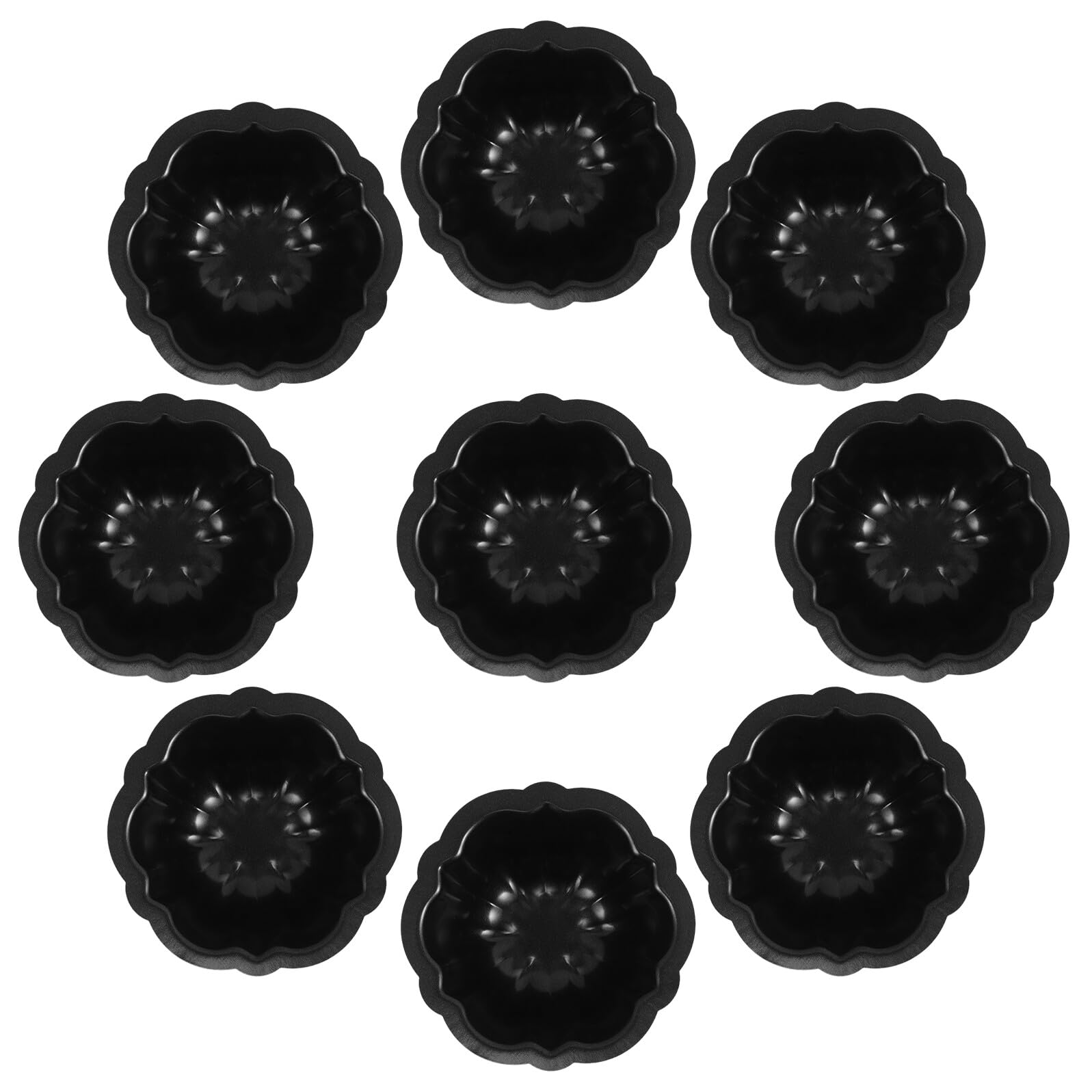 10 piezas Moldes para Bizcochos Antiadherentes Formas de Corazón Redondo y Cuadrado Perfectos para Hornear Pasteles y Cupcakes Casa Ligero y Fácil de Almacenar para Fiestas y