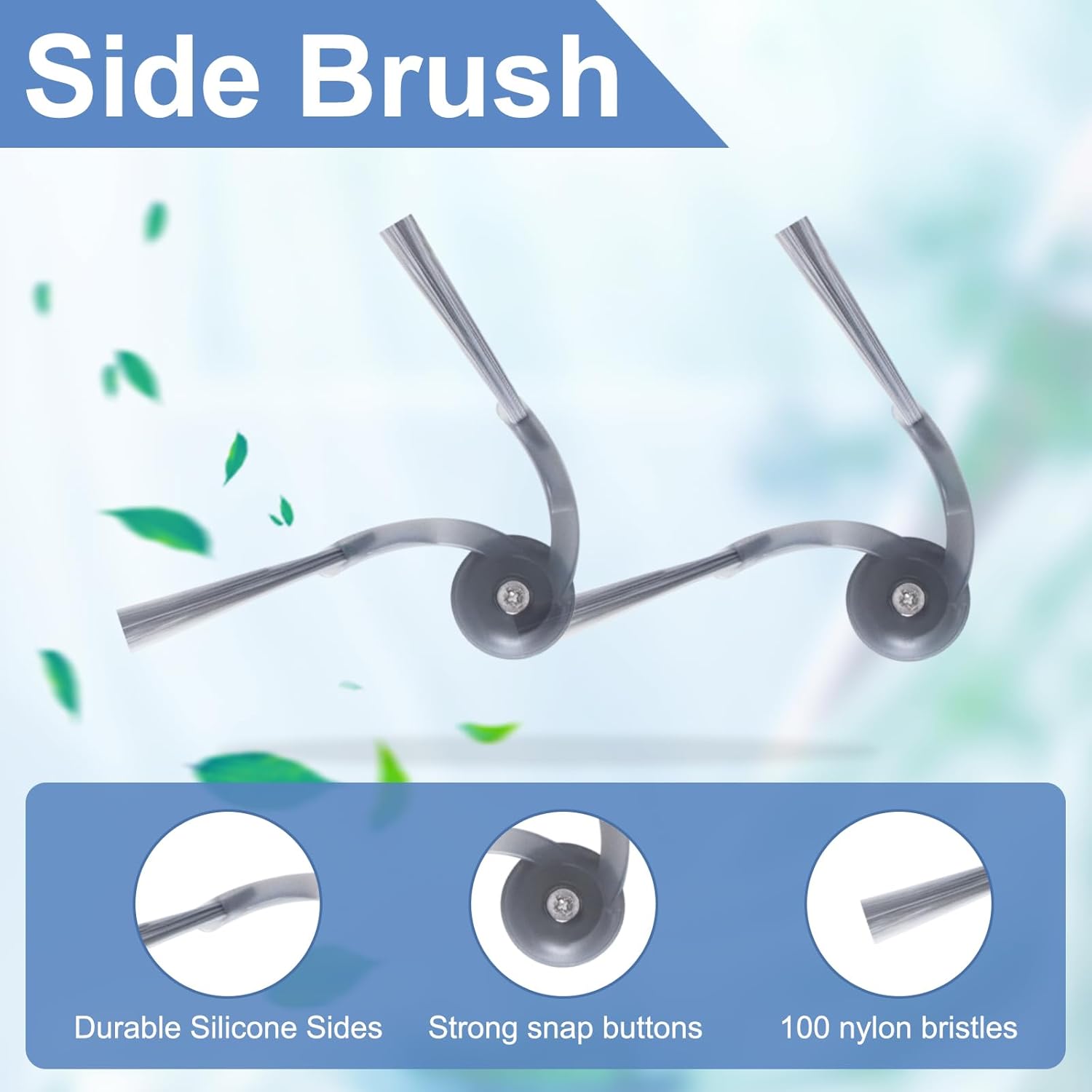 Accessories Kit for Roborock QV 35A / QR 798 / QV 35S Robot Vacuum Replacement Parts, 1 Main Brush, 4 Filters, 4 Mop Pads, 4 Side Brushes, 4 Dust Bags, 1 Cleaning Brush, 1 Screwdriver