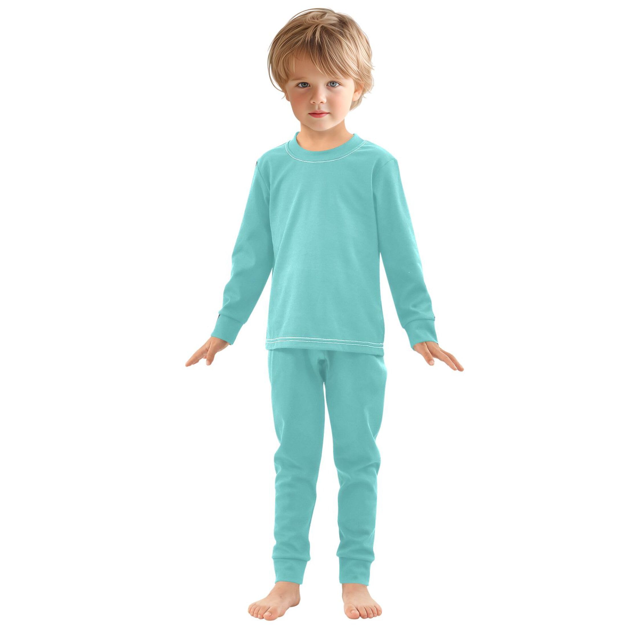 Mint Green Long Sleeve Pajamas Set Sleepwear Jammies 2pcs Set Pjs Mint Green 02