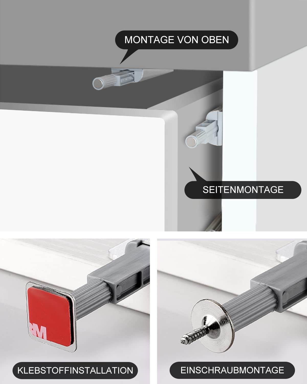 Spingere per aprire le porte Jiayi 16 Pack Armadio Magnet Push Catch Touch Release Door Opener Catch Armadio Magnetic Push Latch per cucina armadio cassetto porta Pop Out chiusura