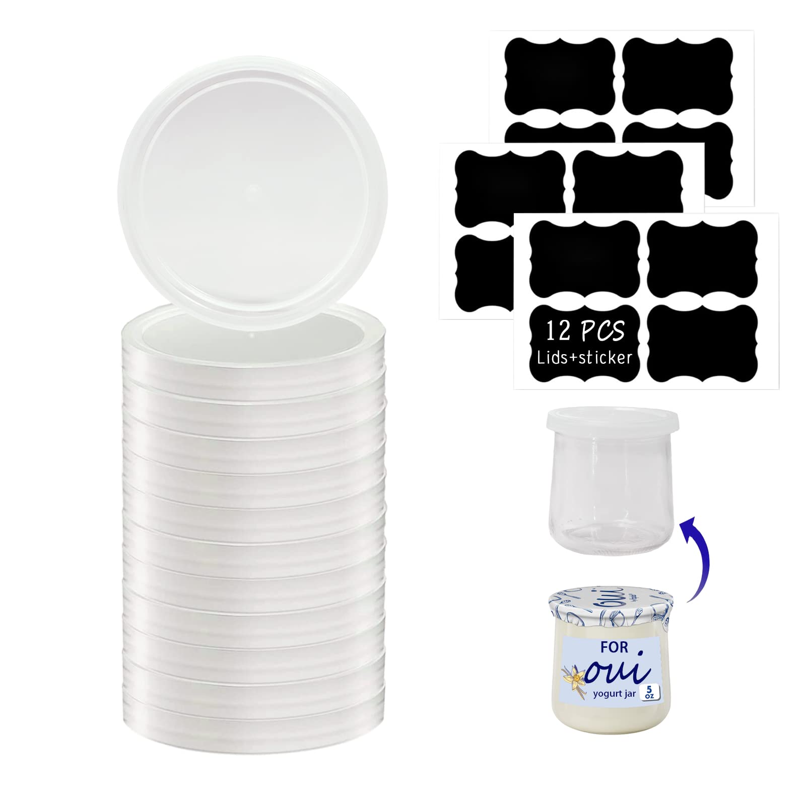 Buy Oui Yogurt Jar Lids 12 pack Oui Lids for Yoplait Yogurt Container