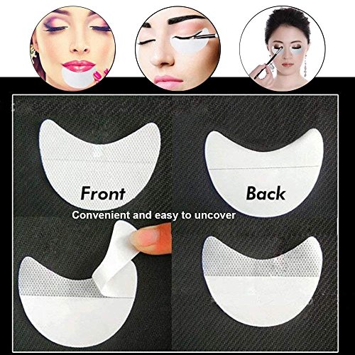 Cenfry 100Pcs Disposable Eyeshadow Shields Free Under Eye Gel Pad Patches Eyelash Extensions Lip Makeup Applicator #TOP2