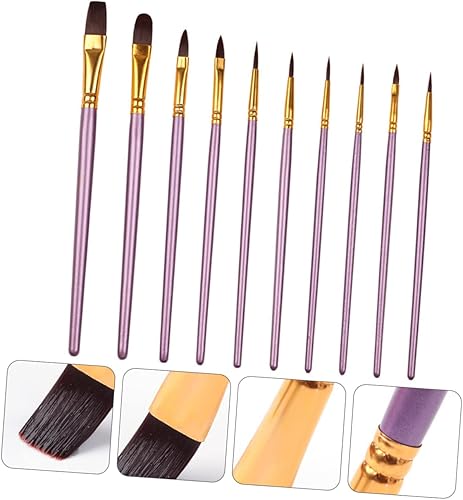 Miniatura 3 de NUOBESTY Pincel de aceite de acuarela pinceles de detalles finos multi- pincel de pintura de acuarela, pinceles de pintura de artista, pinceles de