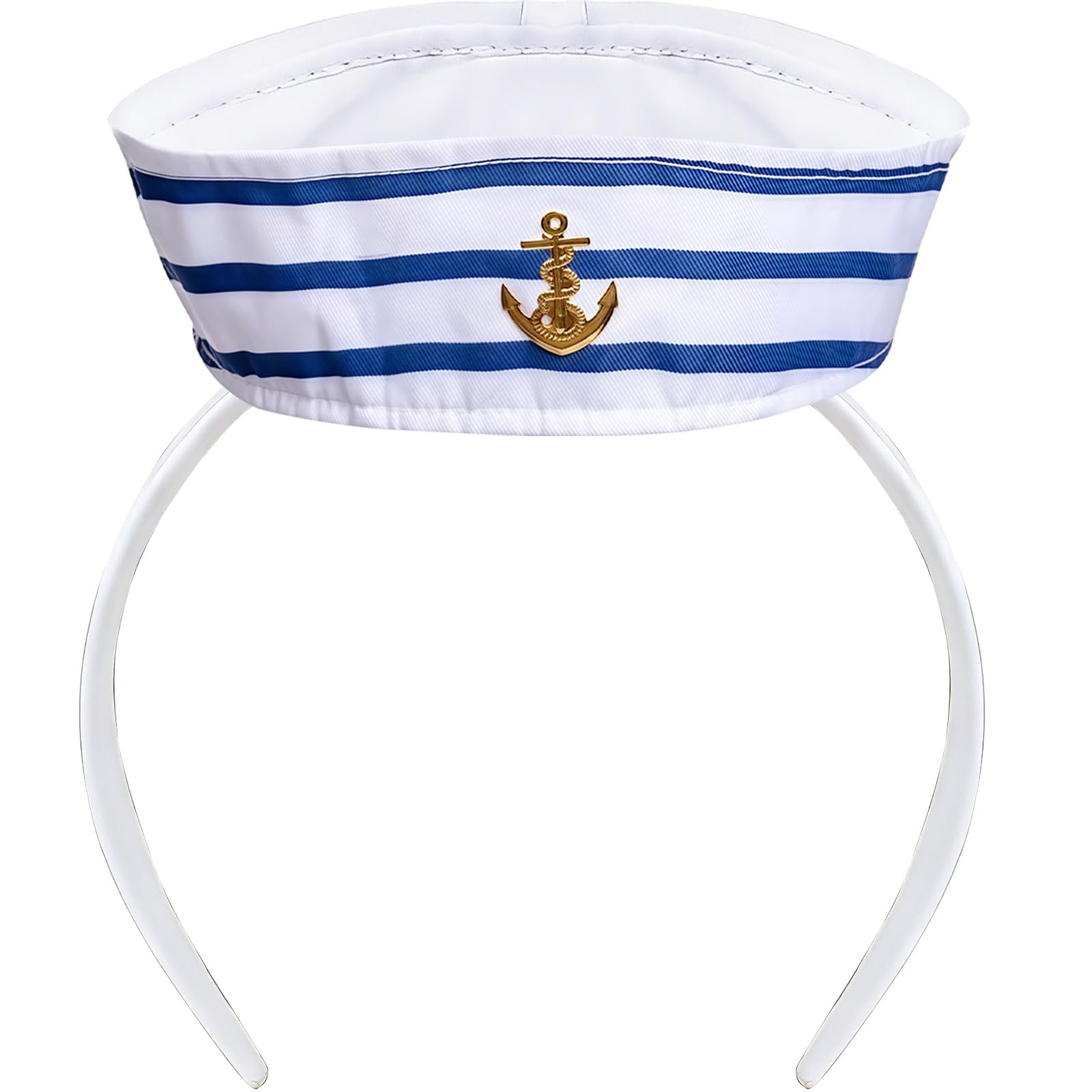 WANGWANG Matrosenmütze Damen, Matrosenhut, Kapitänsmütze Damen, Marine Mütze für Kostüm Zubehör, Matrosen Haarreif für Karneval, Fasching, Halloween, Mottoparty, Verkleidung, Theater