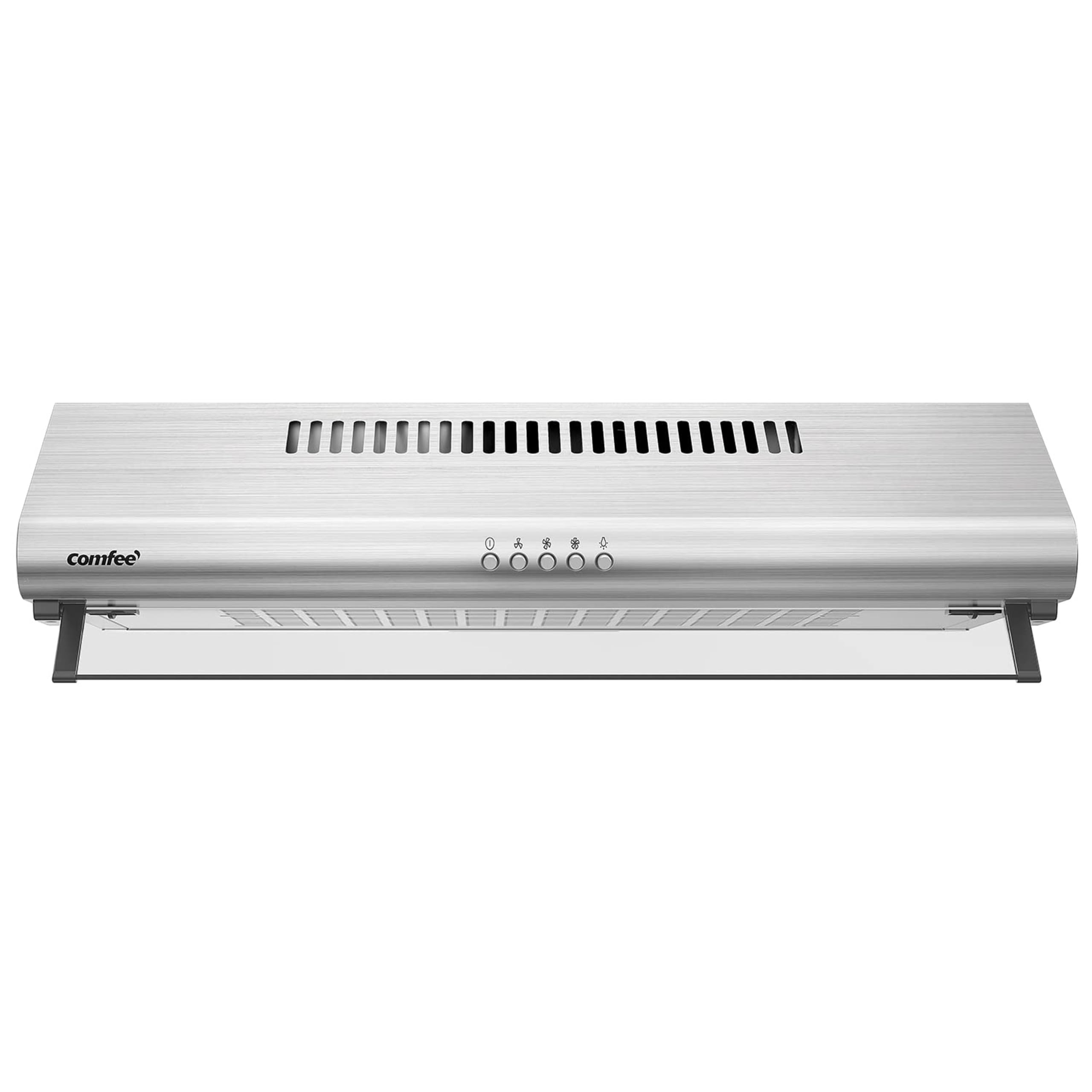COMFEE' 60 cm Visor Cooker Hood LED Extractor Hood Under Cabinet Hood Wall Mounted Extractor Fan 600 mm Top Vented Range Hood - Black KWH-SLIF17B-60 — view 11