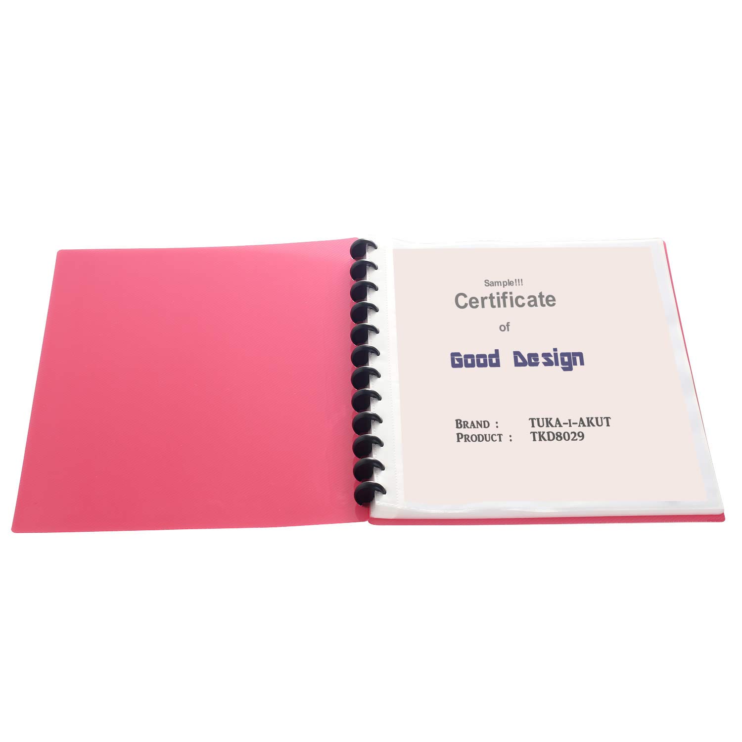 TUKA-i-AKUT 4pcs A4 PP Spiral Display Book Folder, 40 Transparent Pockets, 80 Sheets, Red - Image 3
