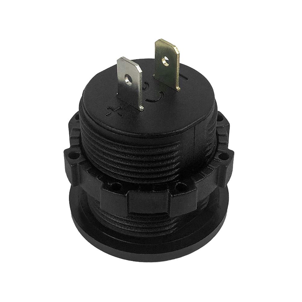 QWORK® Voltmetro digitale 12V, Indicatore di tension 12V con display a LED Voltmetro, misuratore di tensione universale impermeabile per camion ATV UTV barca veicolo marino moto