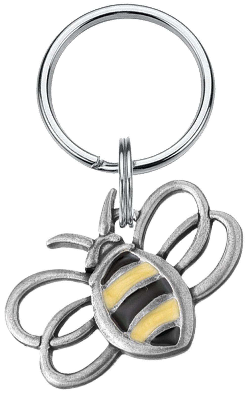 DANFORTHDANFORTH - Bumblebee Keyring - 1 3/4 Inches - Pewter - Key Fob - Handcrafted - Made in USA