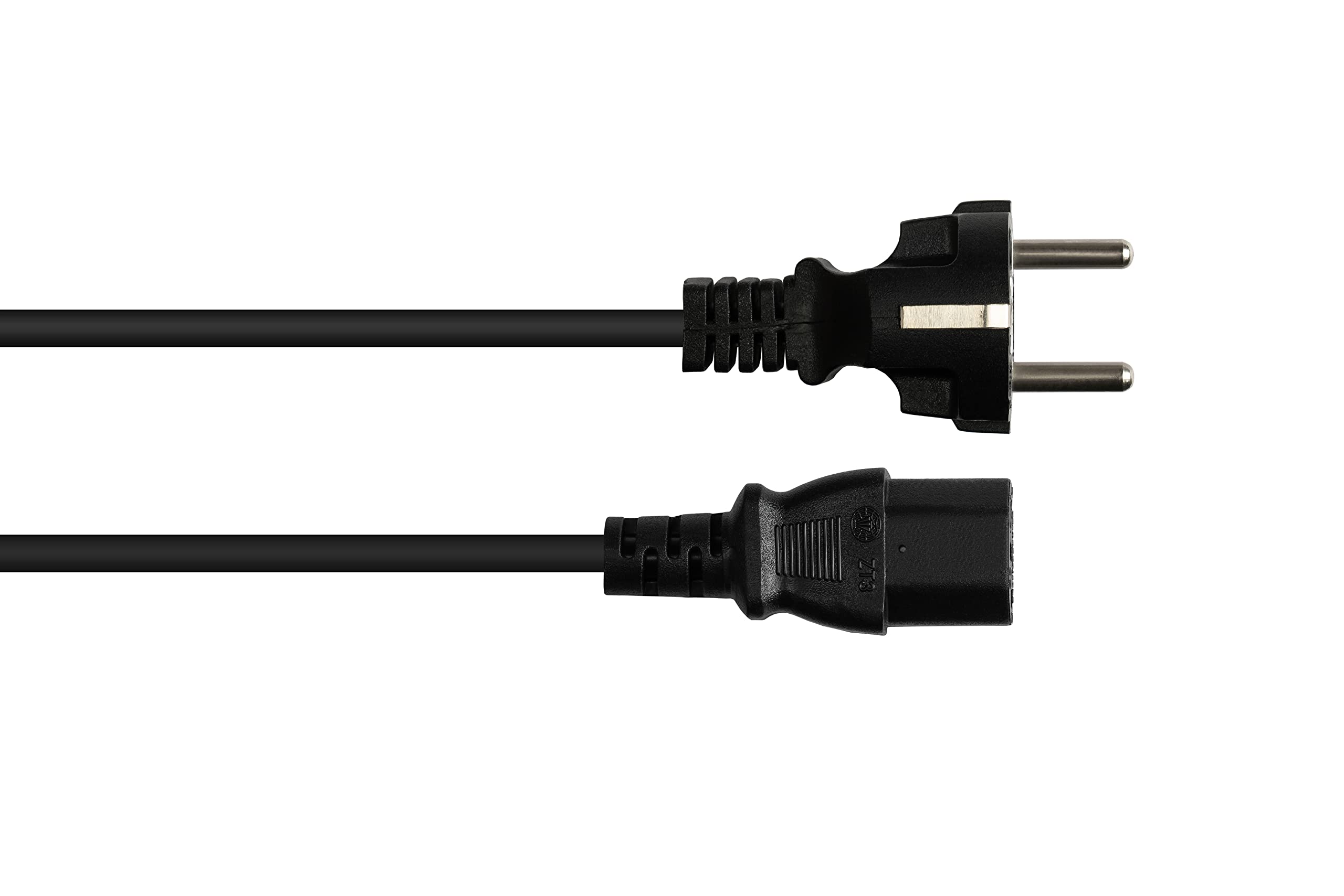 Apparaatsnoer C13 - Kabeltype: H05VV-F 3x1.5mm² Max. belasting: 250V/10A Aansluiting 1: Schuko male Aansluiting 2: C13 Lengte: 7.5 Meter