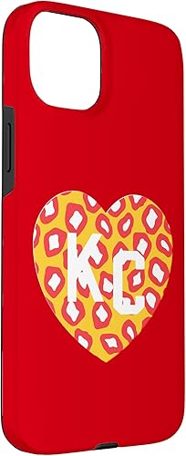 Vista 18 de Carcasa para iPhone 11 KC Heart Red/Yellow Animal Print Kansas City Hearts Kc Heart