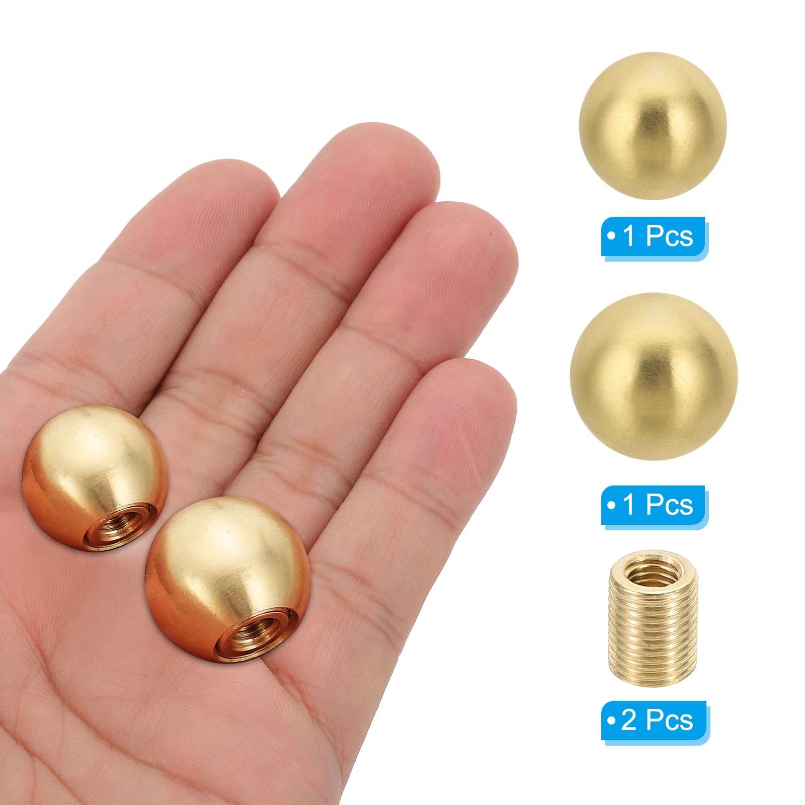 PATIKIL 17.5mm 20mm Ball Lamp Finials Caps Knob - Image 3