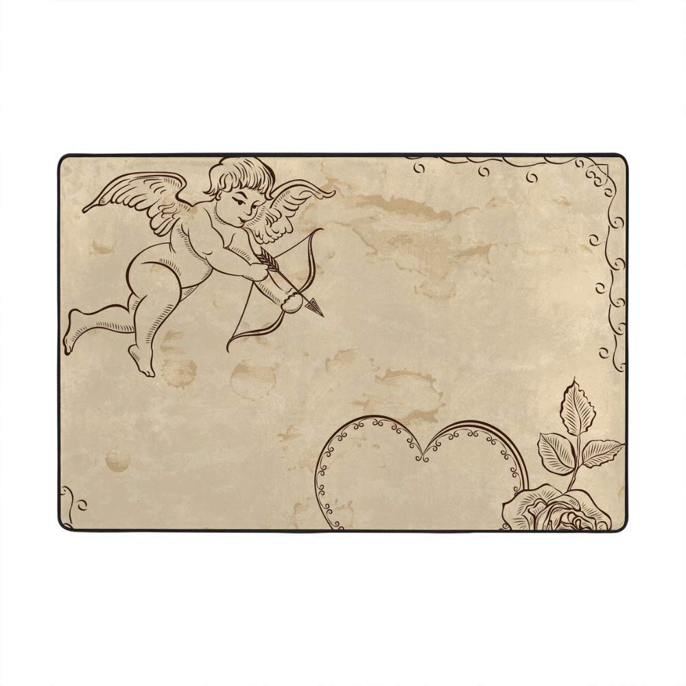 Tapis de sol en papier vintage pour chambre cosy en velours corail beige Ruchen