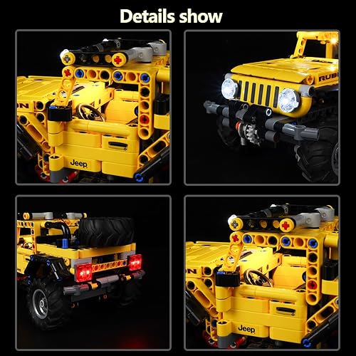 Miniatura 6 de Juego de luces para modelo Technic Jeep Wrangler Building Blocks - Kit de luces LED compatible con Lego 42122 (no incluye el modelo) (versión