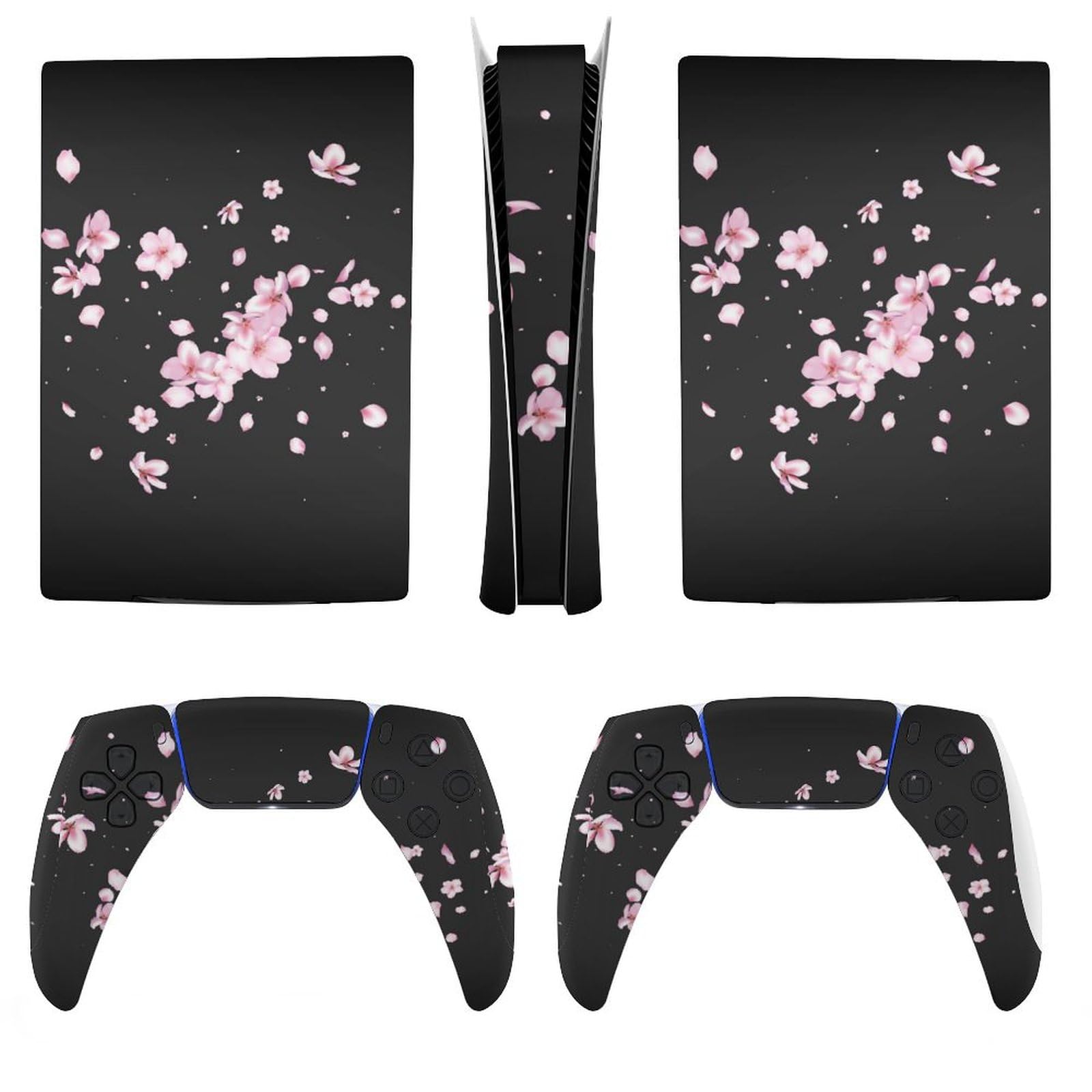 AoHanan Nice Cherry Blossom 5 Skin Controller Accessories Cover Skins Anime Vinyl Cover Sticker Full Set for 5 Disc Edition