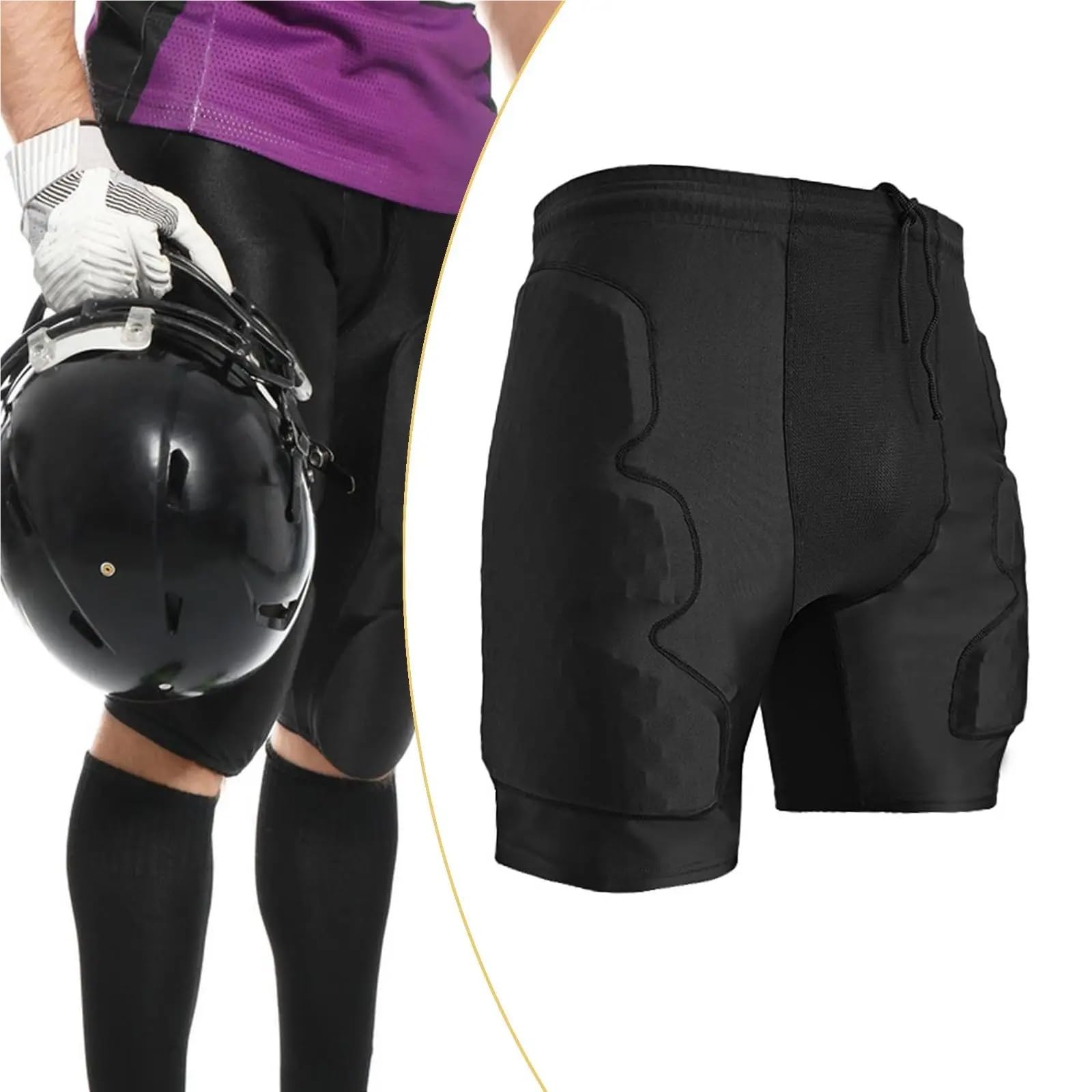Protezione per Fianchi da Sci Pantaloncini protettivi regolabili con protezione 3D e antiurto