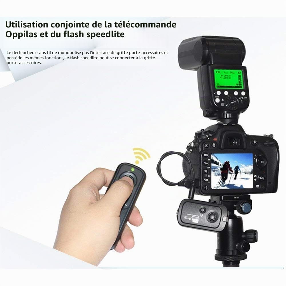 Pixel RW221-E3 Télécommande D'obturation sans Fil Compatible avec Canon EOS R RA R6 RP 90D 250D 200D 2000D 1200D Compatible avec Olympus EM1X EM1-III EM5-III Compatible avec Fuji XT3 XT4 XT30 RS-60E3