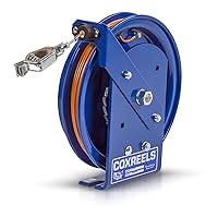 Vista 1 de Coxreels, carrete de cable de descarga estática con resorte para enroscar, Azul, 1