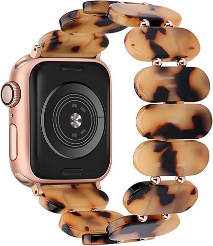 Miniatura 2 de Omter banda compatible con Apple Watch 1.732in 1.654in, resina de acero inoxidable metal enlace pulseras para iWatch SE Series 6 5 4 3 2 1