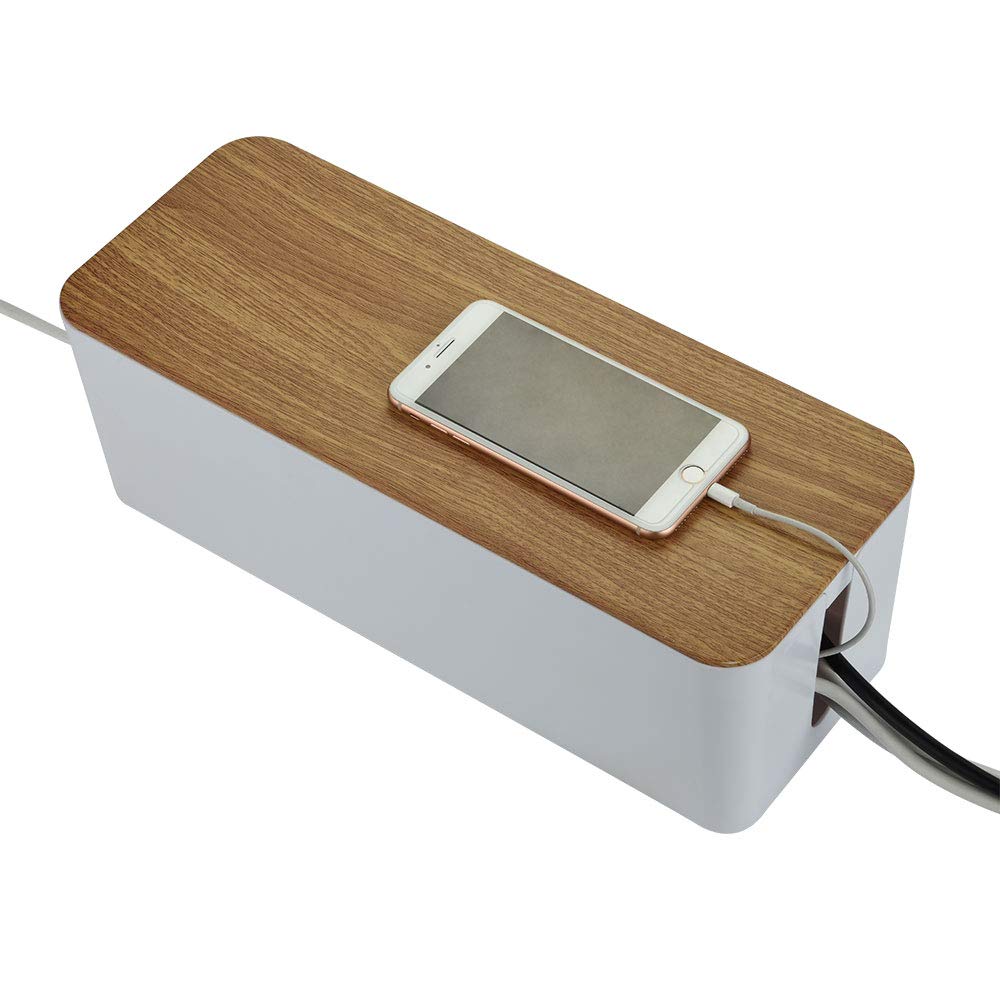 Electraline 300177 Pudełko Organizator Kable Z Multigniazdkiem, Biały