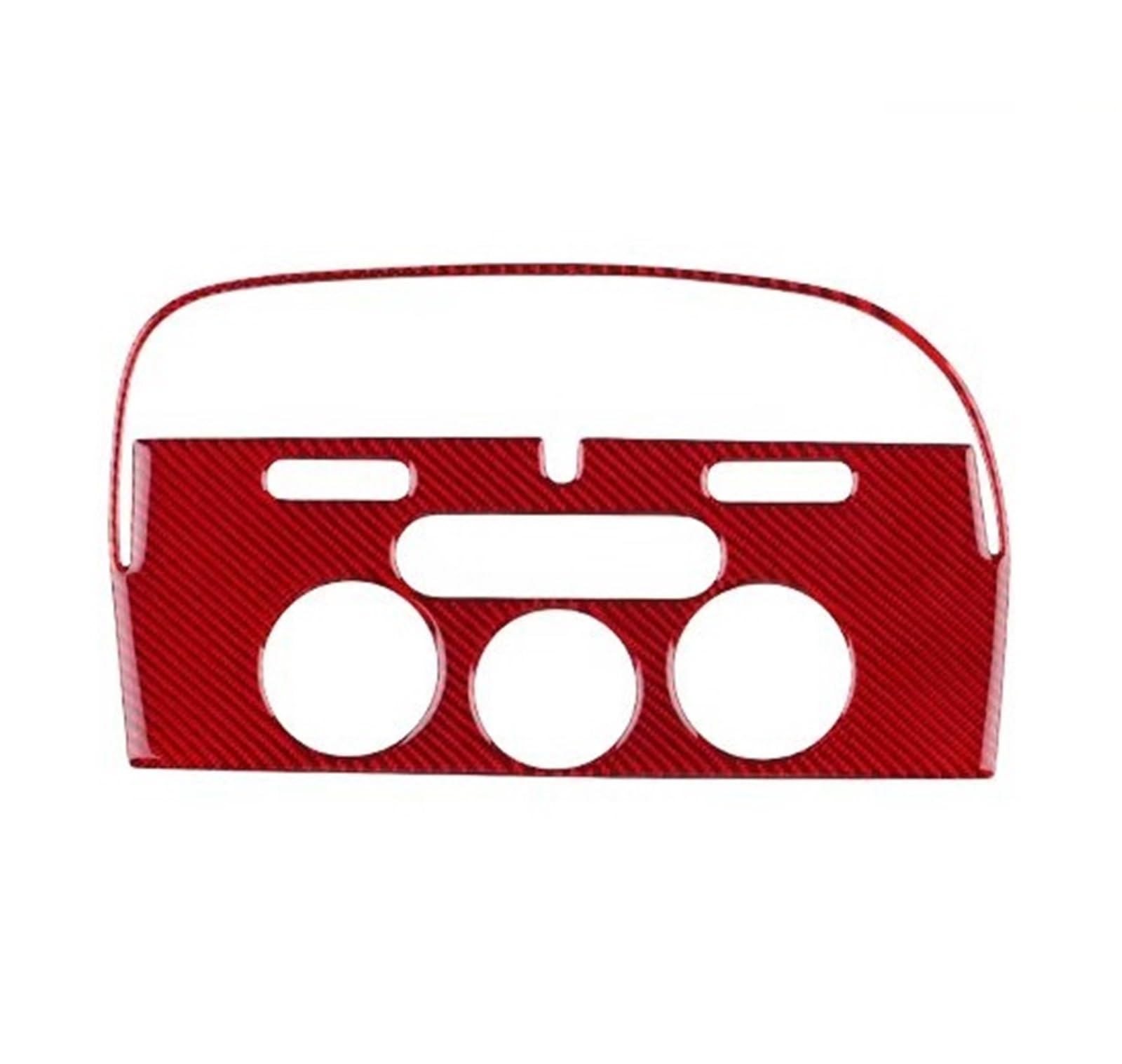 Interior Styling Sticker Real Soft Carbon Fiber Sticker LHD Car Central Air Outlet Panel for Seat for Altea 2004 2005 2006 2007 2008 Accessories Decoration(Type A Red)