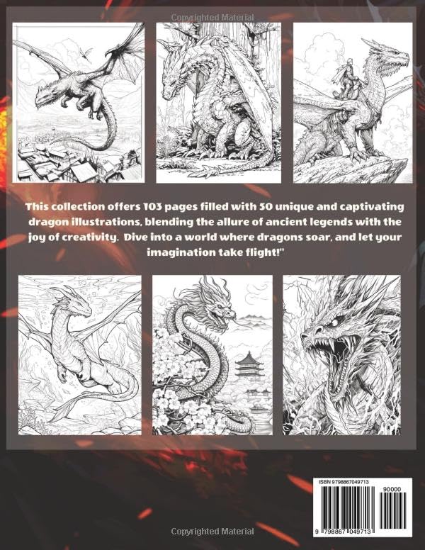 Dynamic Dragons: Coloring Book - Image 2