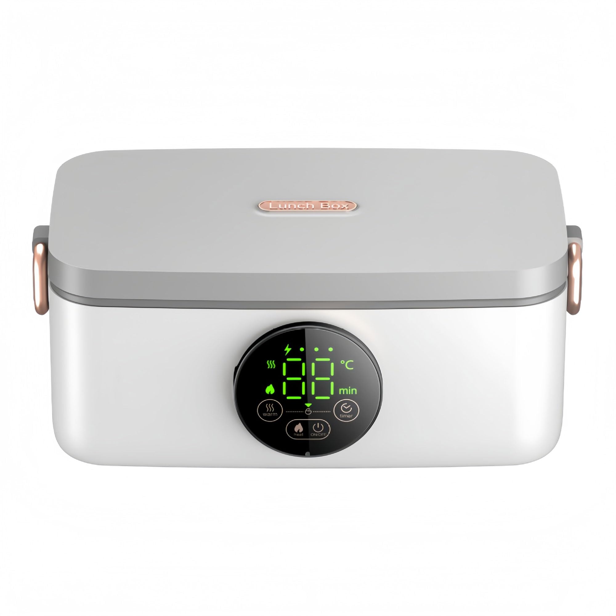 16000mAh Tragbare Elektrische Lunchbox mit Timer und 6 Temperaturstufen | Kabellose Beheizte Lunchbox mit 1L Herausnehmbarer Edelstahl Innenfutter,Digitalanzeige,für Auto/Büro/Schule/Picknick/Outdoor