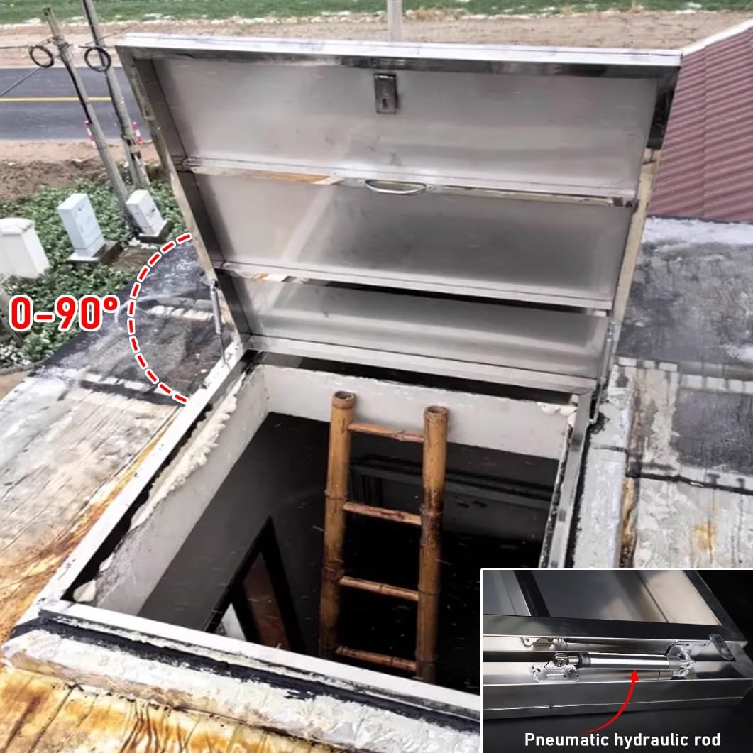 Trappe de toit imperméable en acier inoxydable – Porte d'accès pour entretien commercial idéale pour les trous d'homme, les caves et l'accès sûr au toit