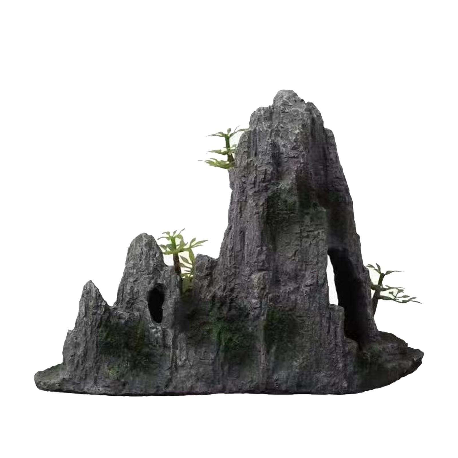 Adorno de Resina de Paisaje de Roca de Acuario, decoración de Roca de Acuario | Accesorios reutilizables impermeables del paisaje de la cueva de piedra for los acuarios de los jardines