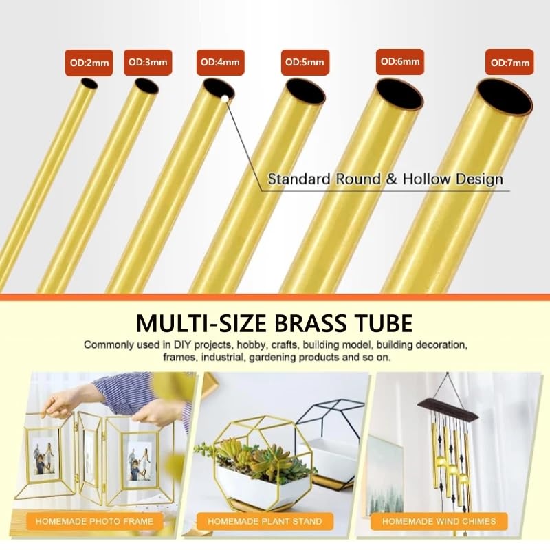 1 pz Tubi In Ottone FAI DA TE Tubo Rotondo Diametro 25/22/20/18/16/14/12/10/8/6mm Lunghezza 200mm 300mm 500mm Tubo Tondo In Ottone(OD 16 x ID 14mm)