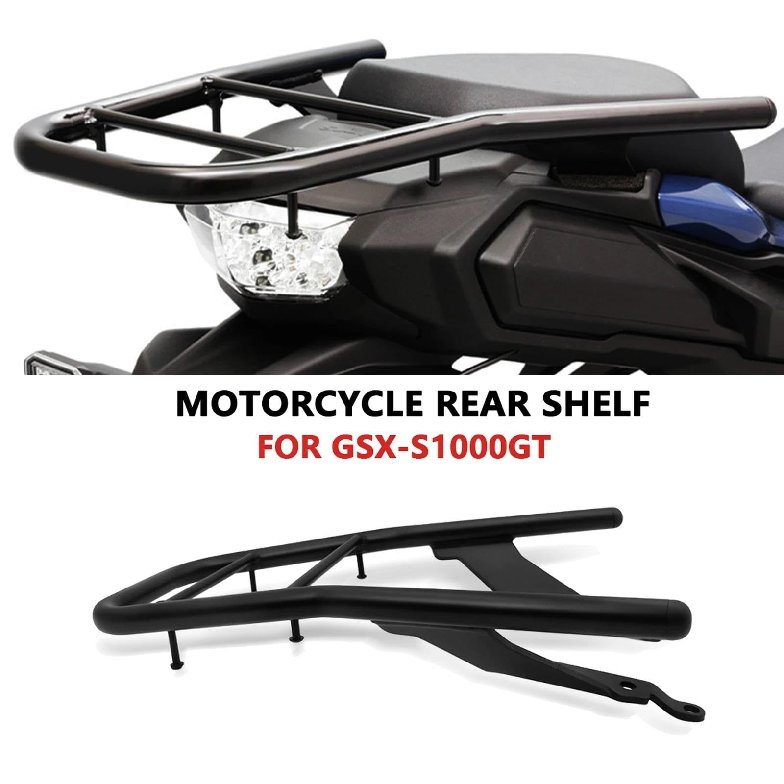 Portaequipajes Cajas Moto para GSX S1000GT 2022-2025, Portaequipajes Trasero Motocicleta, Estuche Soporte De Caja Superior WIVAOKOLGR