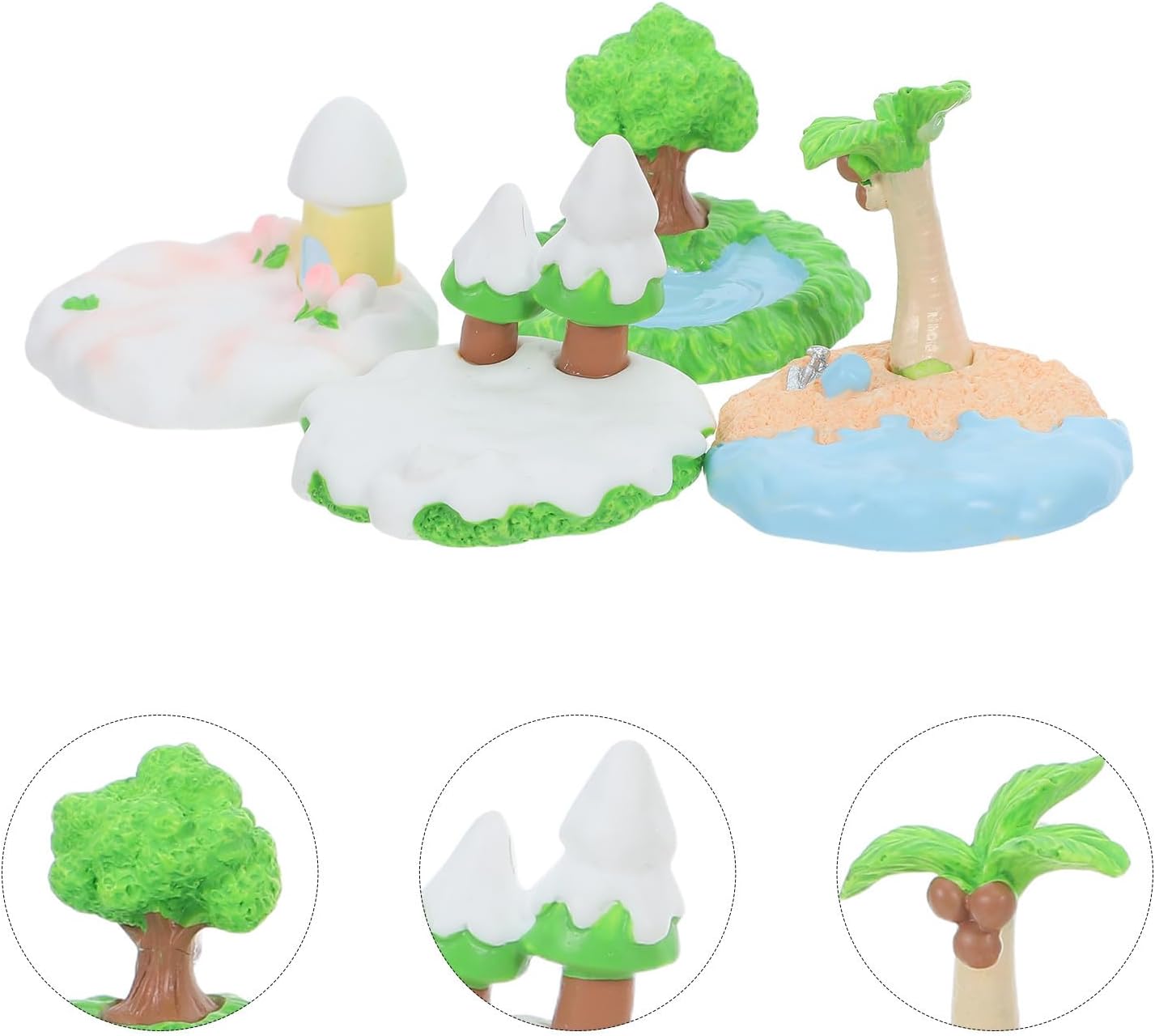 4pcs Miniature Garden Figurines Resin Painted Figure Set | Autumn Miniature Figurines, Tabletop Ornament Displays, Detailed Craftsmanship, Year-round Thematic Appeal, Easy to Care