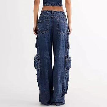 パンツ gimmick mulch pocket cargo pants Y2K Women's Baggy Cargo Pants Y2K Clothing Multi-Pocket Relaxed