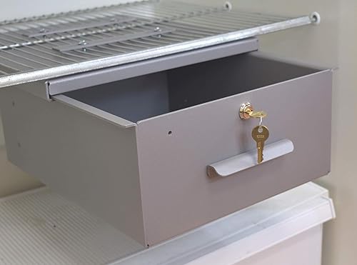 Caja de medicina pequeña con cerradura con llave caja de seguridad para refrigerador para almacenamiento seguro de medicamentos, varios tamaños y