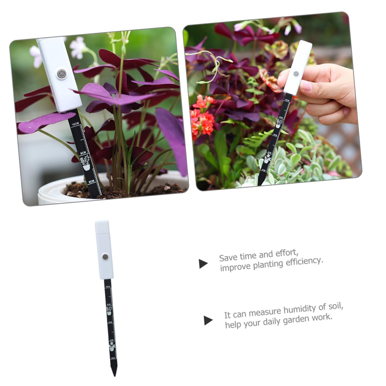 HEMOTON 5 Pièces Humidimètre pour Plantes Outil de Mesure Humidité Détection Précise pour Jardinage Intérieur et Extérieur et Compact pour Efficacité Plantation