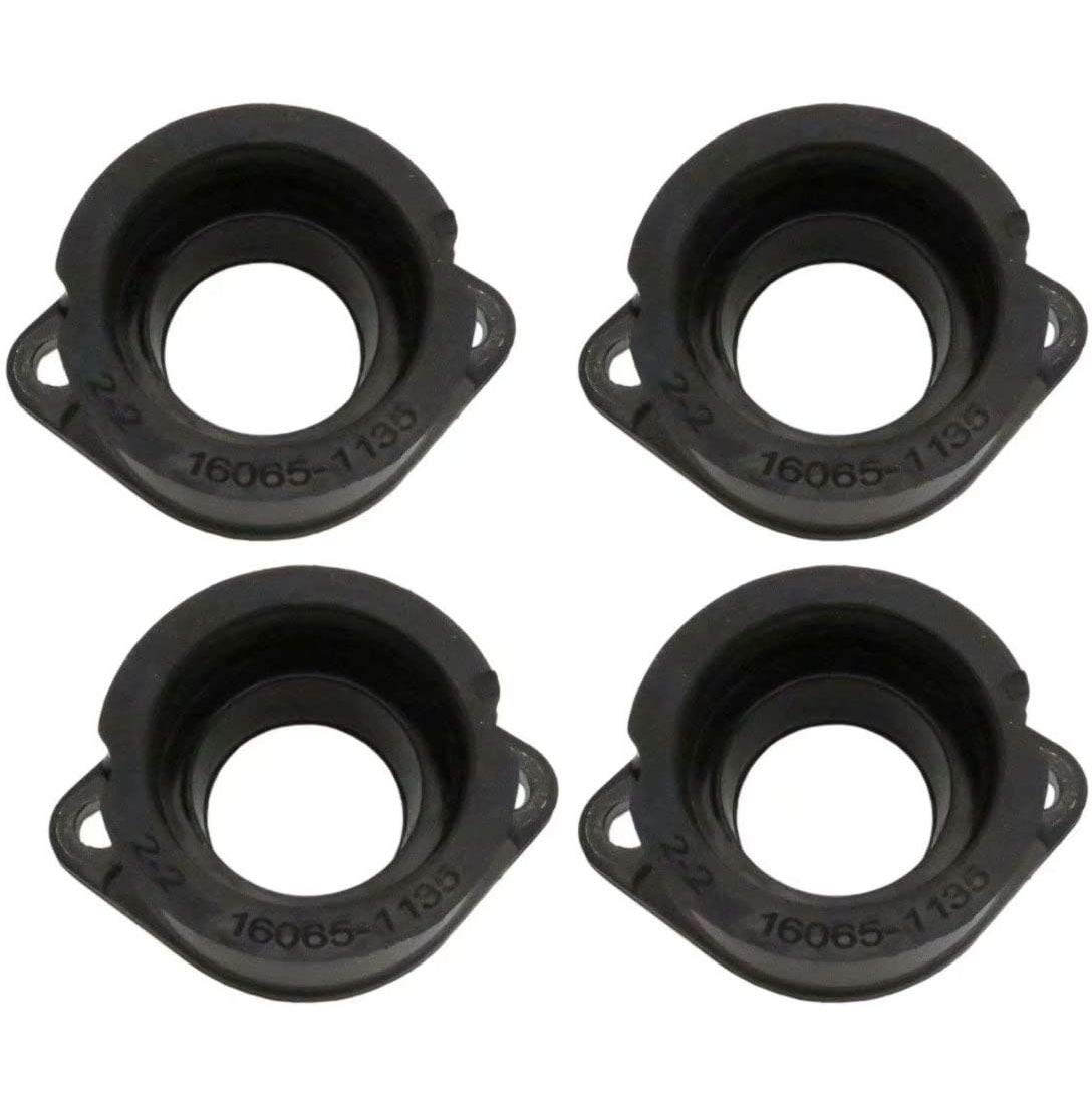 SEMOLTO Carburetor Intake Manifold,4 Intake Manifold Boots Kit Kawasaki