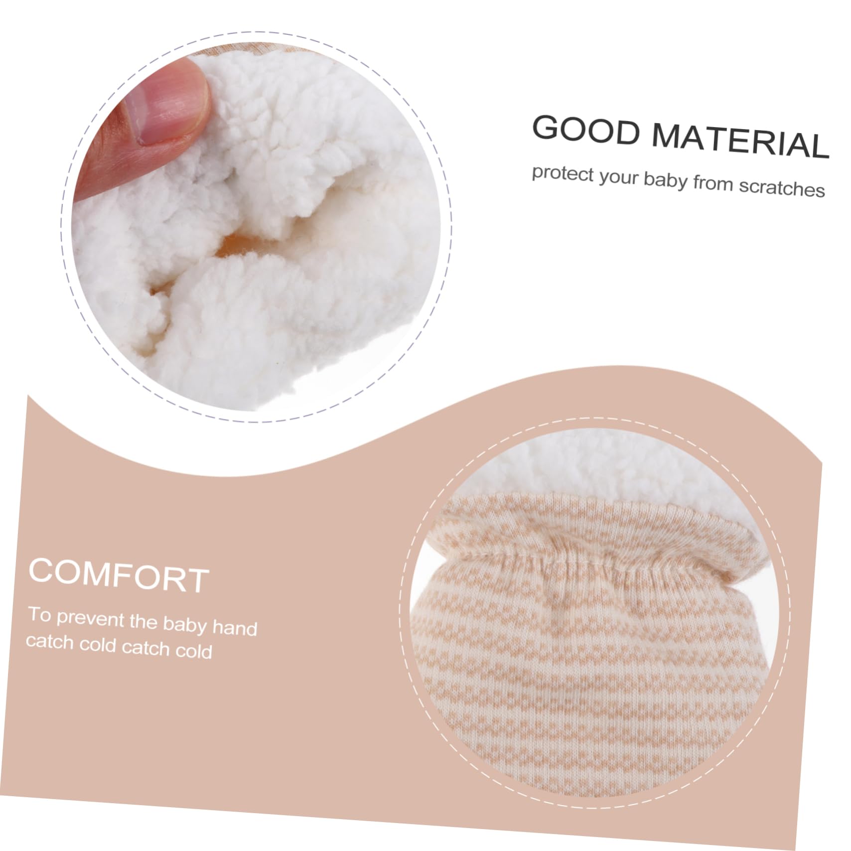 FOMIYES Baby Gloves 2 Sets Anti-scratch Comfortable for Infants Gender-specific Colors