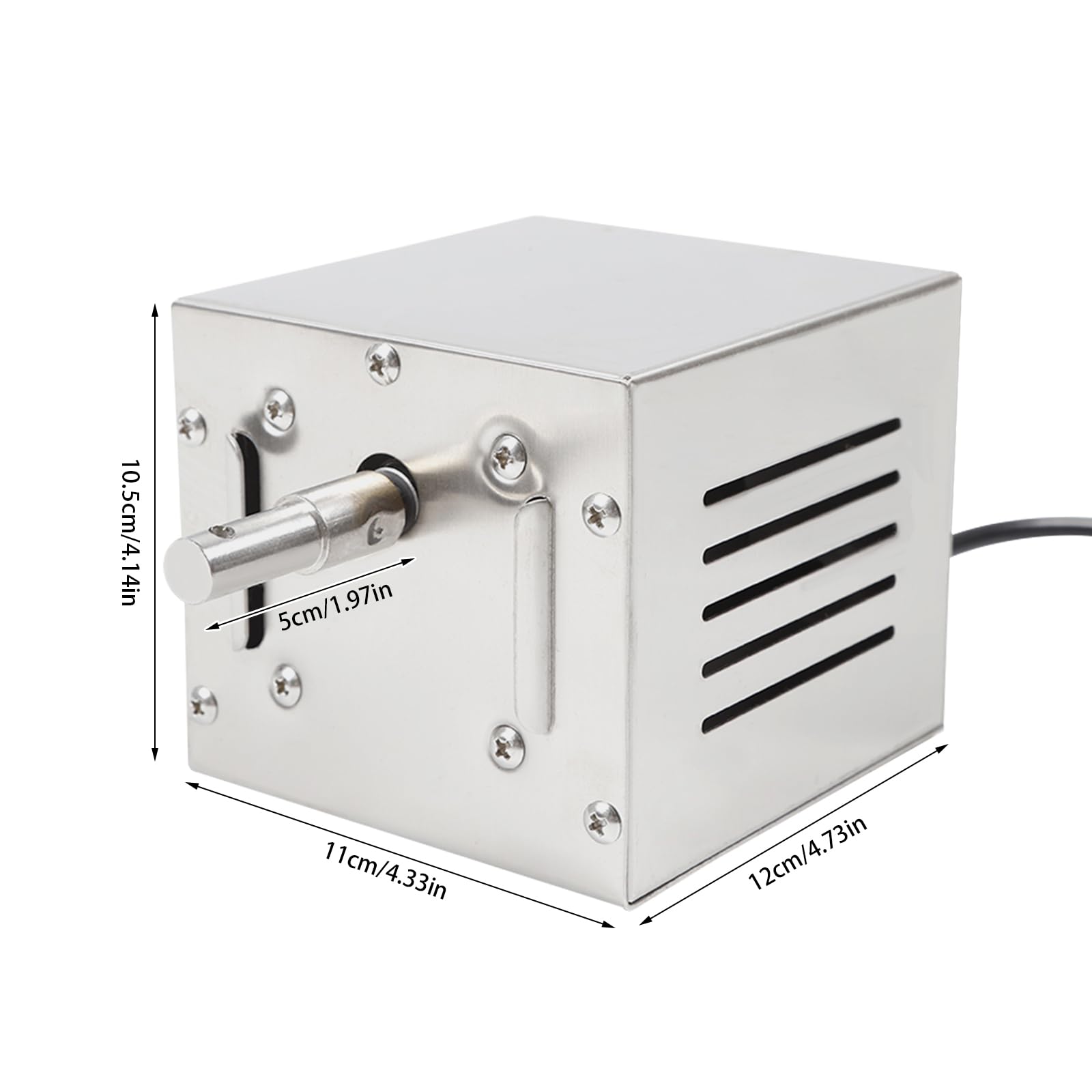 Motor de barbacoa de 25 W para pinchos de barbacoa, 80-100 kg, motor de parrilla de acero inoxidable, accesorios para barbacoa, motor de asador, motor de parrilla de cochinillo, 12 x 11 x