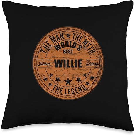 Willie Nelson The Man The Myth The Legend Personalized Throw Pillow