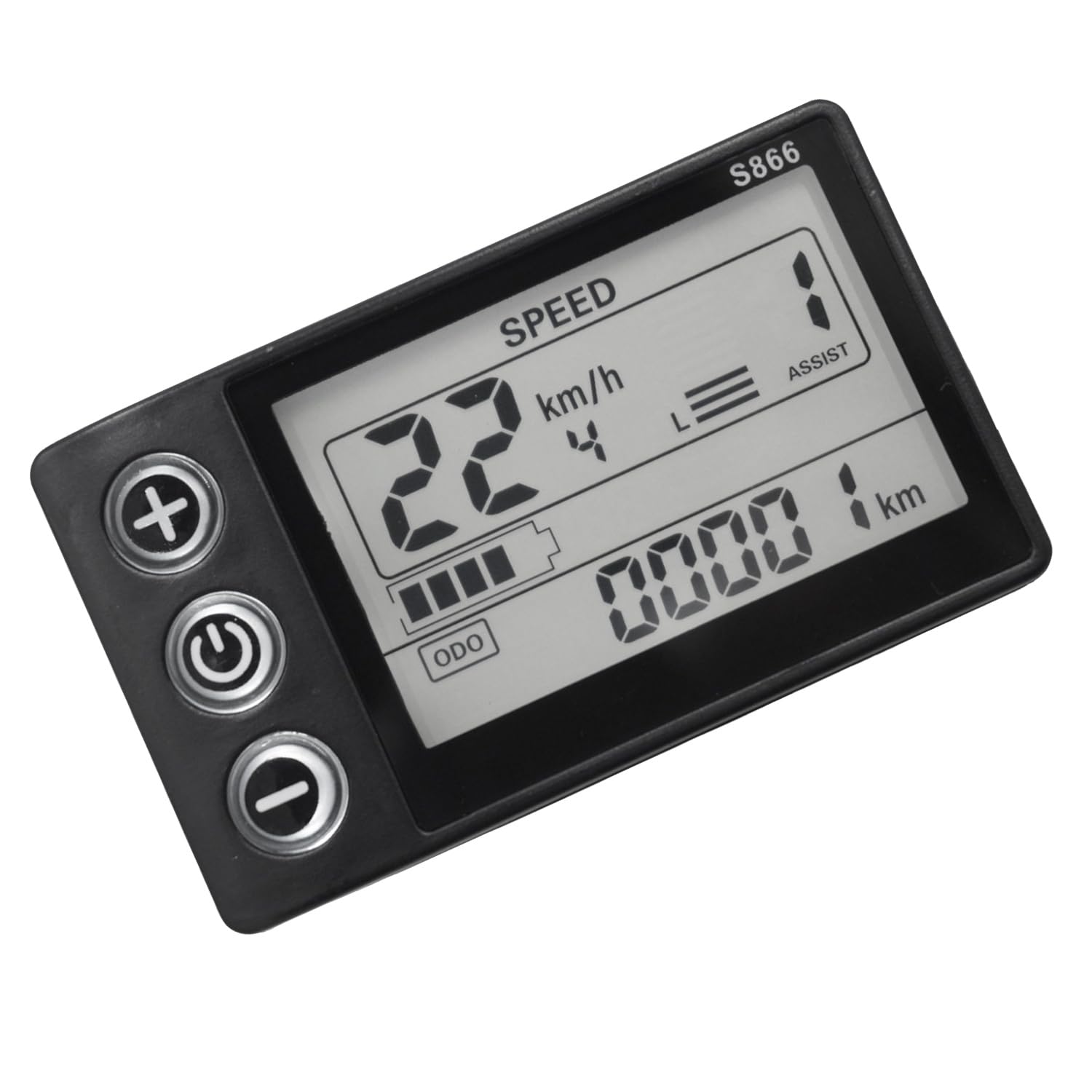 Écran LCD de Vélo Électrique 24V 36V 48V 60V S866 pour Scooter Électrique E-Bike (SM Plug 6PIN)