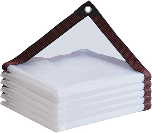 Lona impermeable  Lonas transparentes resistentes con ojales de 4 x 6 pulgadas, grande (pequeña), cubierta transparente para exteriores, para